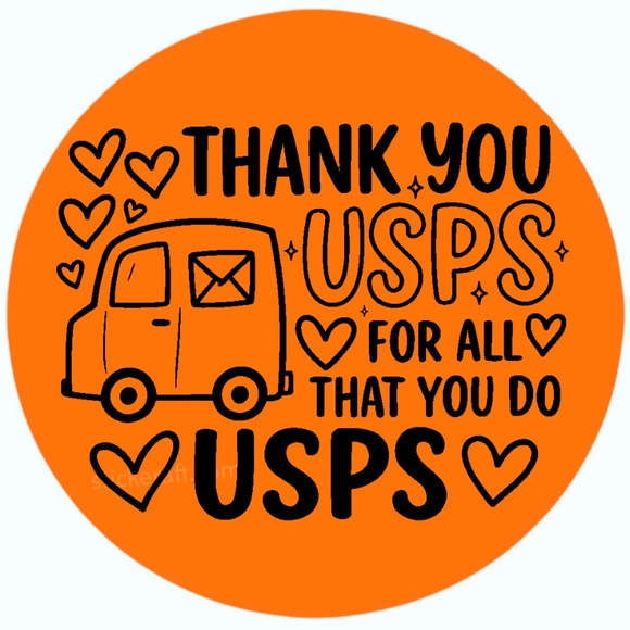 Thank You USPS Stickers for Packages & Envelopes – 2" Round, 15 Colors to Choose - Picture 11 of 15